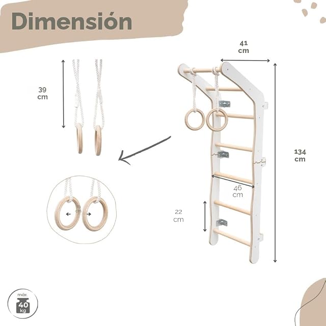 Foto 2 de 4 de MAMOI® Escalera de Pared para la Habitación de los Niños