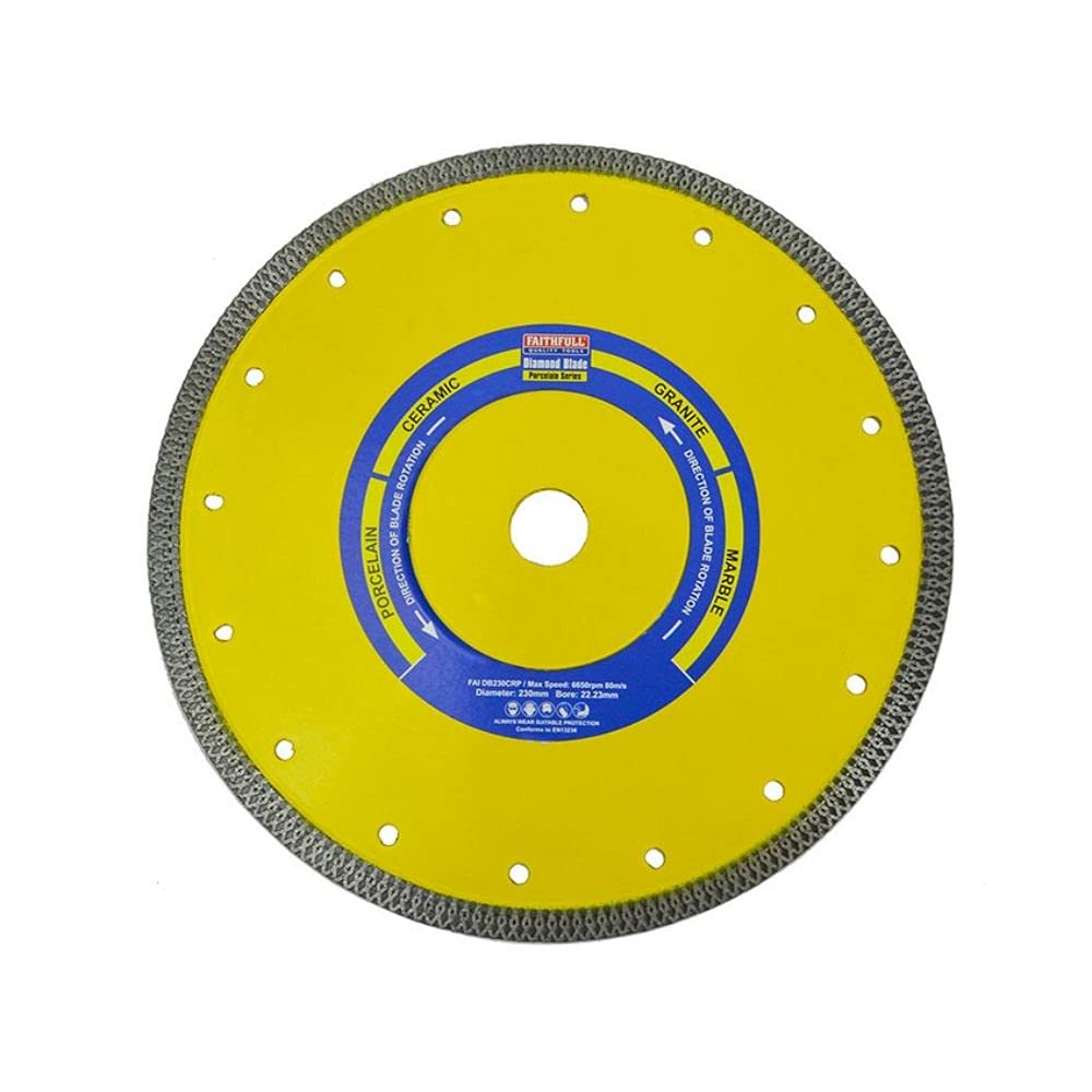 Faithfull FAIDB200CRP Diamentowe ostrze do cięcia porcelany, ceramiki i granitu, 200 mm x 25,4 mm (8 cali)