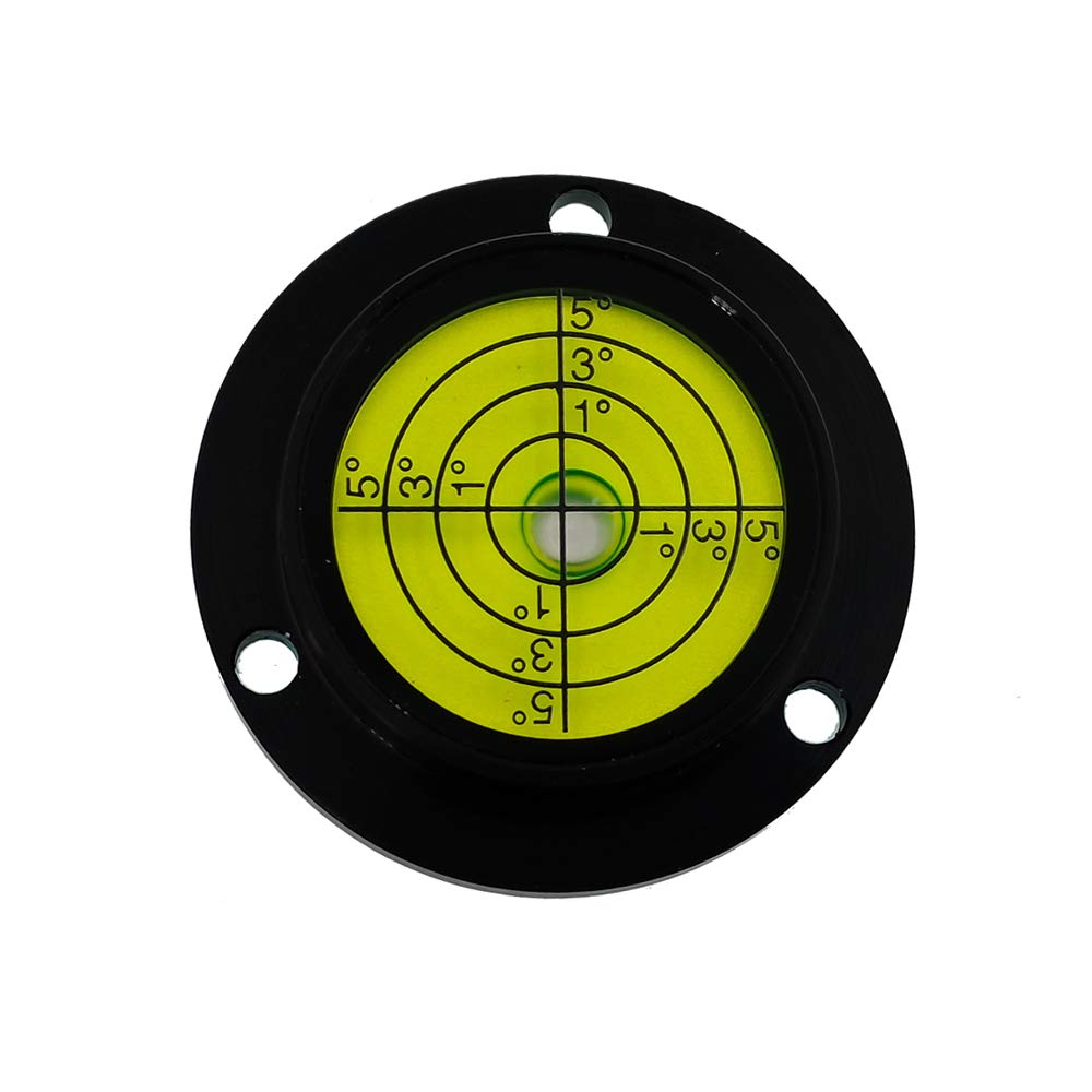 40x30x10mm universal nivel metal burbuja horizontal brida horizontal con pequeño agujero de montaje (Negro)