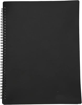 Music File Folder Music Sheet Holder 4 Pages 180° Open Expand Spiral Binding A4 40 Plastic Pockets Piano Particle Documents Holder