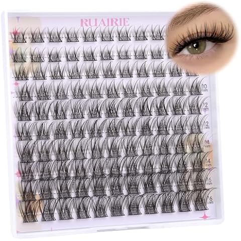 Ruairie Lash Clusters Eyelash Extensions Wispy Eyelash Clusters Lash Extension 110pcs 8-16MM Natural DIY Individual Lashes Cover