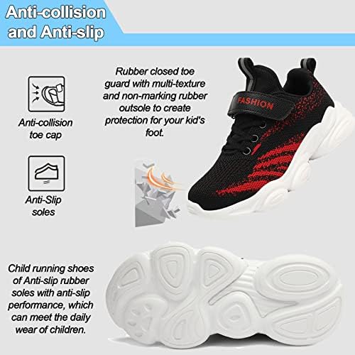 AXUSKY Boys Girls Running Shoes Kids Running Tennis Shoes Athletic Sneakers for Boys Girls Lightweight Breathable Walking Shoes Non-Slip Sneakers for Boys and Girls (Toddler/Little Kid/Big Kid) 4 516Gk5SSqVL. AC