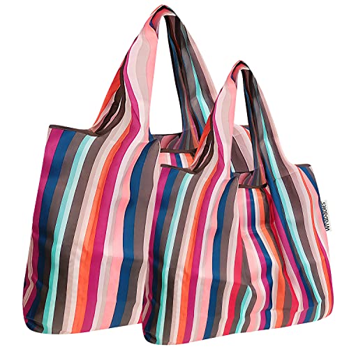 Image of allydrew Large Foldable Tote Nylon Reusable Grocery Bag