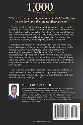 1 000 Favorite Quotes Much Wisdom In Short Sayings Arias Victor Fiedler Dave Books Amazon