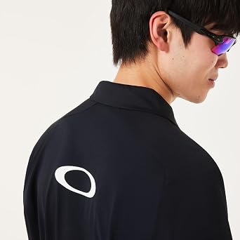 Oakley FOA408146 Shirt, UNDULATE Shirt, US XL Size Japan 2XL Size O-SYNC PACK LS, Men's, Blackout, Sweat Absorbent, Quick Drying, Lightweight, Stretch, Breathable, Organic