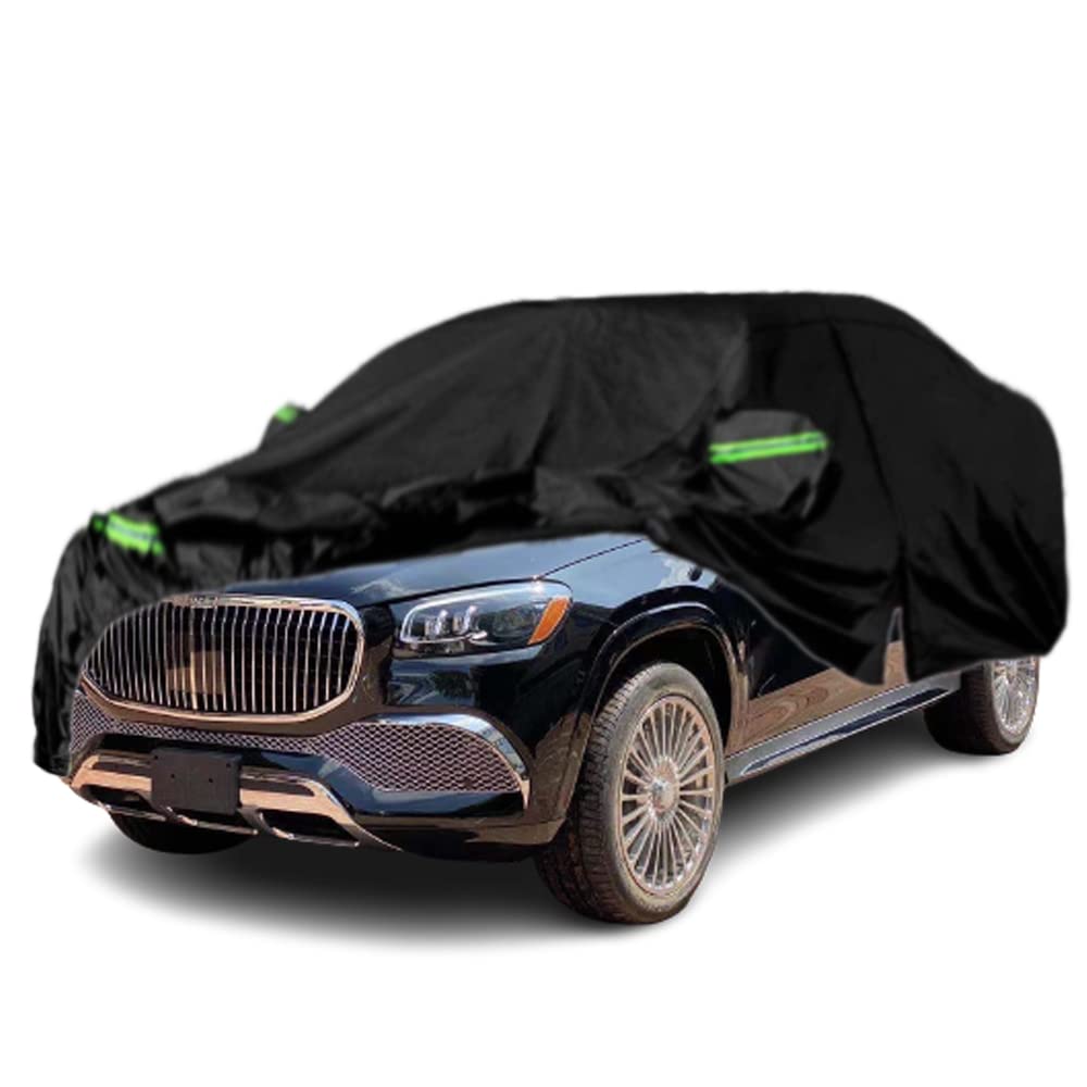 Waterproof Car Covers Compatible with 2006-2023 Mercedes Benz GL/GLS Class 450, 450d, All Weather Custom-fit Car Cover with Zipper Door for Rain Snowproof UV Windproof Protection