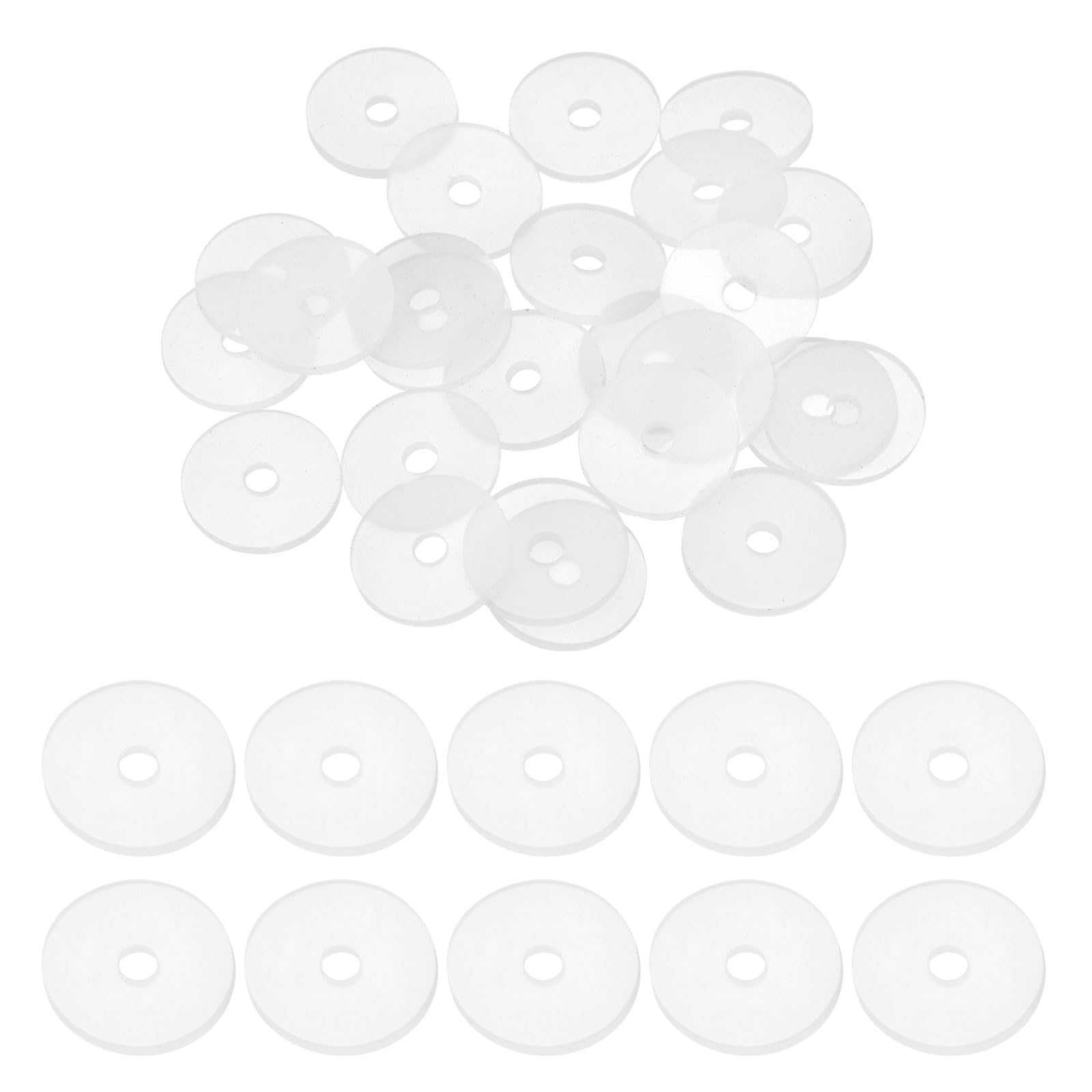 DEFANEX 25pcs M3 Silicone Flat Washer (3mm ID 20mm OD 2mm Thick) - Flexible O-Ring Sealing Fastener Spacer Gasket Washer Grommets Accessories for Faucet Water Hose Valve Pump