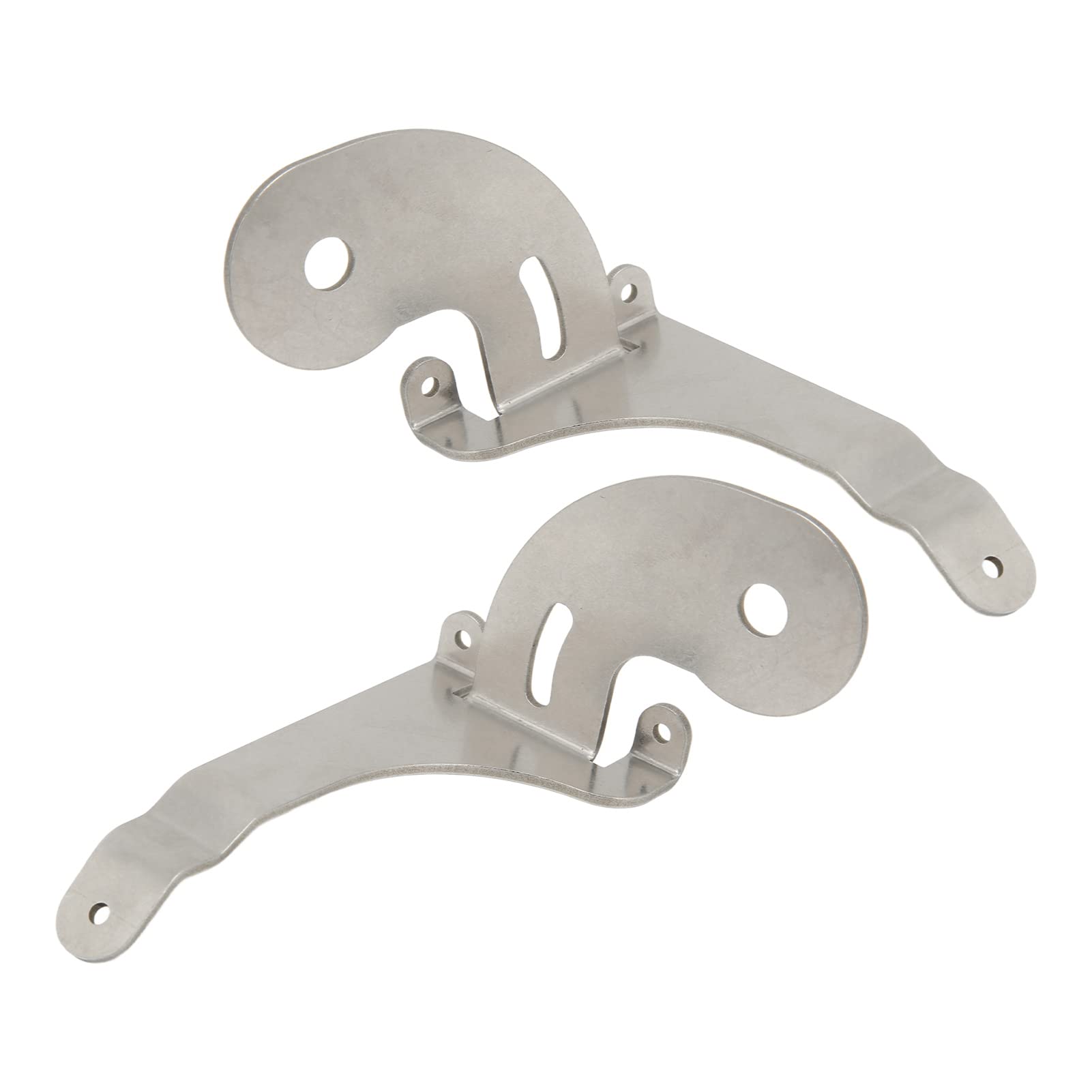 QODOLSI 2 Staffe Per Faretti Cofano Auto In Metallo - Supporti Universali Con Gomma Ammortizzante - Per Luci LED Angolo Regolabile - 4