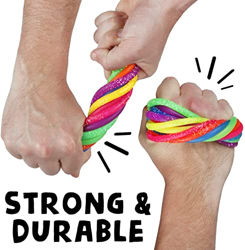 mciskin Glitter & Glow Stretchy Noodle String Neon Kids Childrens ...