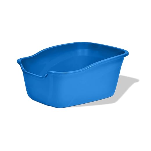 Van Ness Pets Large Open High Sided Cat Litter Box, Blue, CP2HS