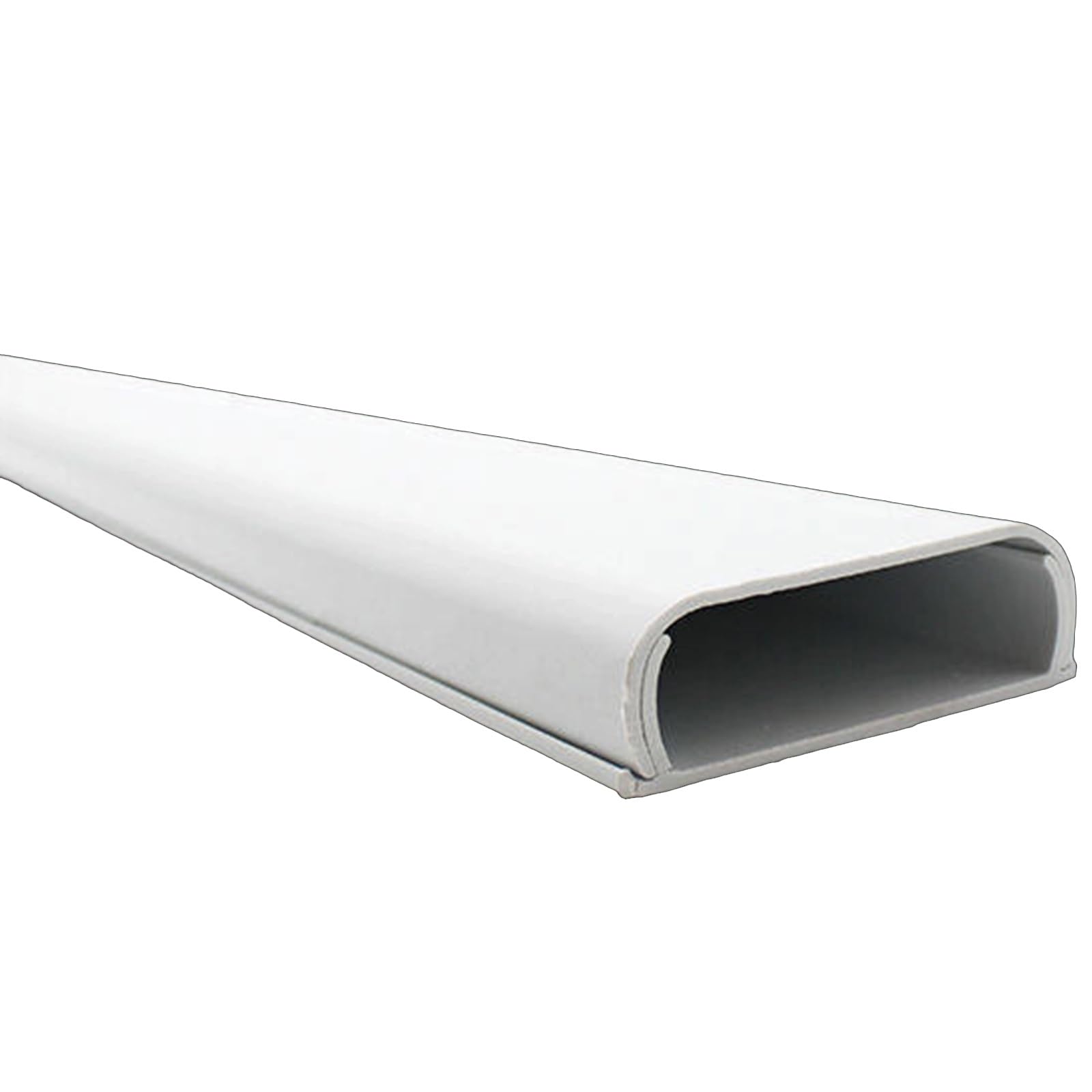Passacavi Pavimento da 100 Cm, Canalina Passacavi Calpestabile Ad Alta Capacità, Canaline in ​​Pvc Rigido, Nascondere I Cavi di Prolunga, Vano per Cavi 4,8 * 1,6 cm(White)