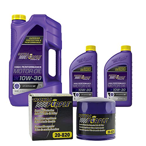 Royal Purple SAE 10W-30 Synthetic Motor Oil – 7 quarts and a Royal Purple 20-820 Extended Life Premium Oil Filter