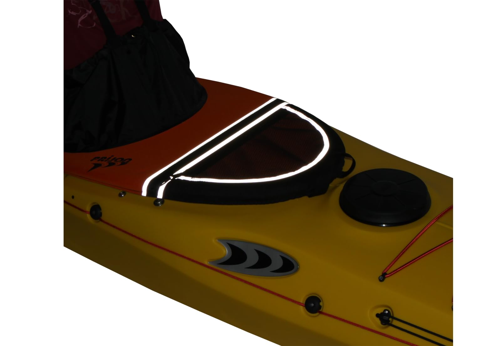 Nylon Spritzdecke Traveller schwarz/Orange Größe 7 110 cm für Kajak CL 430