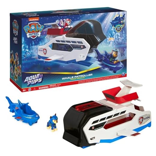Patrulla Canina - Aqua PUPS - Aqua PATROLLER - Submarino Coche Lanzador Patrulla Canina con 1 Figura Chase Patrulla Canina - Coches de Juguetes - 6065308 - Juguetes Niños 3 Años +