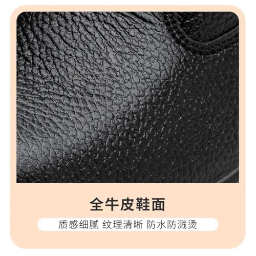 Men's Waterproof Mid-Calf Boots Safety Shoes Work Leather Boots Anti-Smash Anti-Puncture Industrial Shoes Protective Boots3