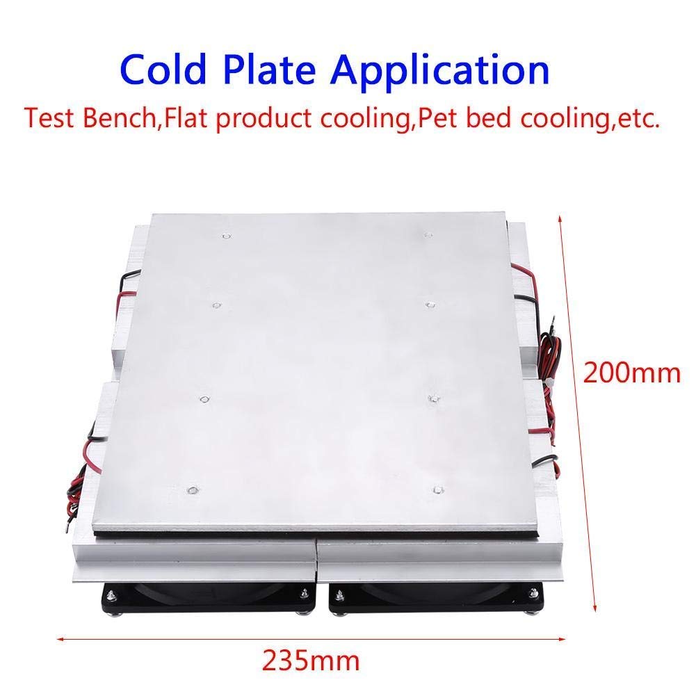 Refrigerador termoeléctrico de placa fría Peltier semiconductor alto rendimiento 240W con ventilador negro