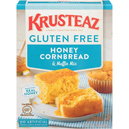 Krusteaz Gluten Free Honey Cornbread Mix, 15-Ounce Box
