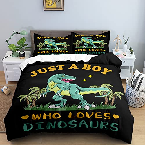 Owl Queen Dinosaur Duvet Cover Twin Size, Dinosaur Bedding Sets For Boys Girls Kids, Cute Cartoon Dinosaur Pattern Kids Duvet Cover Sets With 1 Duvet Cover And 1 Pillowcase, No Comforter #TOP4