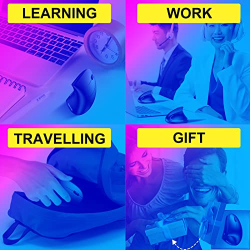 Asoyiol Ergonomic Mouse Wireless,Rechargeable Vertical Mouse With Usb Receiver,6 Buttons 800/1200/1600 Computer Mouse For Laptop #TOP6