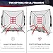 BAGAIL 7x7 ft Baseball & Softball Practice Net with Bow Frame for Batting, Hitting, Pitching, Portable Throwing Net with Strike Zone, Carry Bag, Softball Training Aid for All Levels