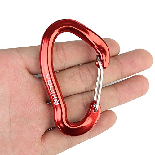 XINDA Wire Carabiner Clips - Small Aluminium Alloy Carabiners Keychain for Camping,Hiking,Fishing,Outdoor,16KN/3597lb Heavy Duty Caribeaners for Hammocks,Swings,Dog Leash