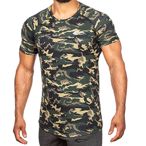 SMILODOX Camouflage Slim Fit Uomini Maglietta