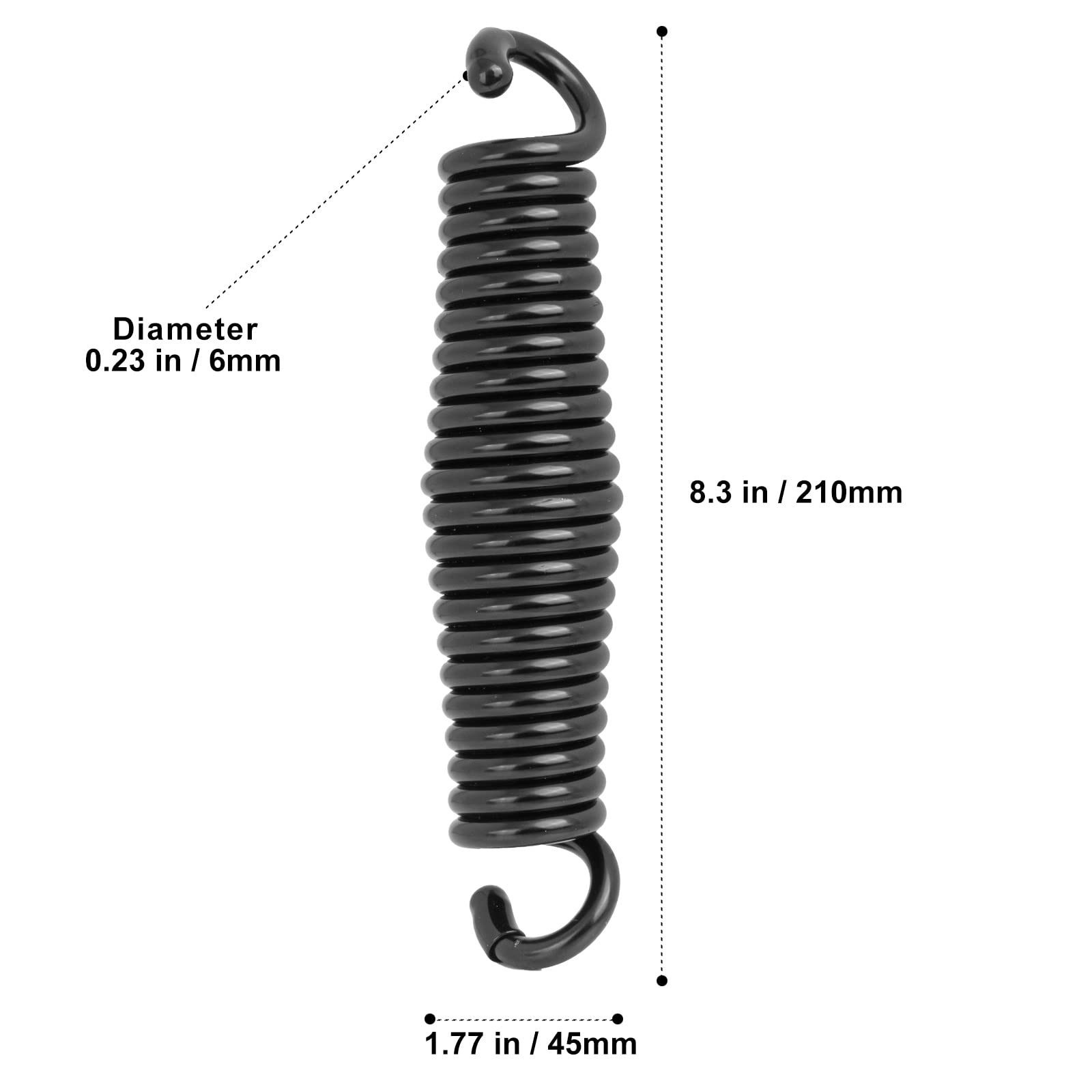 Porch Swing Springs - Resorte de hamaca con capacidad para hasta 1600 libras, resortes Chr-ome resistentes para sillas colgantes, montaje en techo, columpio de porche, saco de boxeo, 2 unidades,