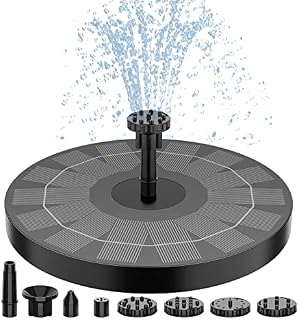 AISITIN Solar Fountain 2.5W Solar Water Fountain with Solar Panel Solar Pond Pupme with 6 Fountain Nozzles Solar Floating Fountain Pump for the Garden, Bird Bath, Fish Tank