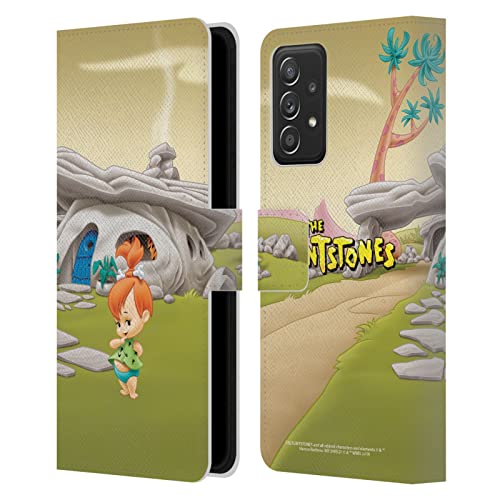 Étui Pebbles Flintstones pour Samsung Galaxy A53 5G - Housse Portefeuille en Cuir Head Case Designs