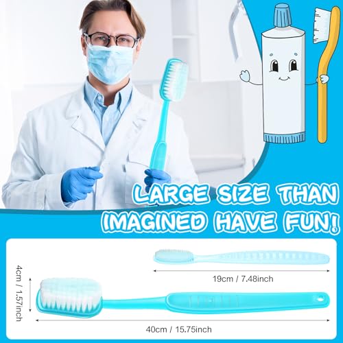 image for Ireer 2 Pieces Giant Toothbrush Prop Large Toothbrushes Big Brush Over