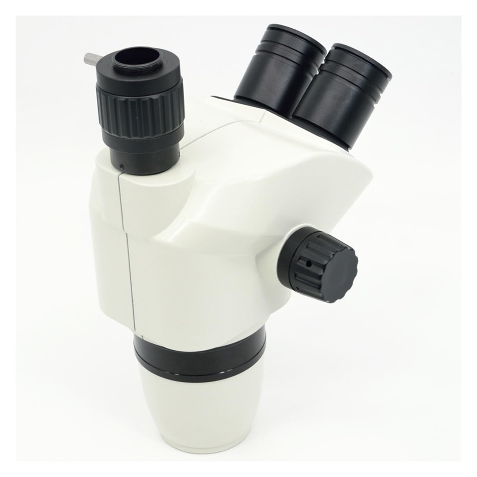 Testa for microscopio con zoom stereo trinoculare simul-focale 2X-90X
