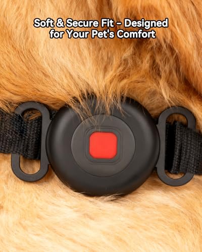 Image of Dog Tracker 2 Pack, Pet Tracker for Dogs, Bluetooth Dog Tracking Tag Works with Apple Find My & Android Find Hub, IP67 Waterproof Anti-Lost Locator (Black)