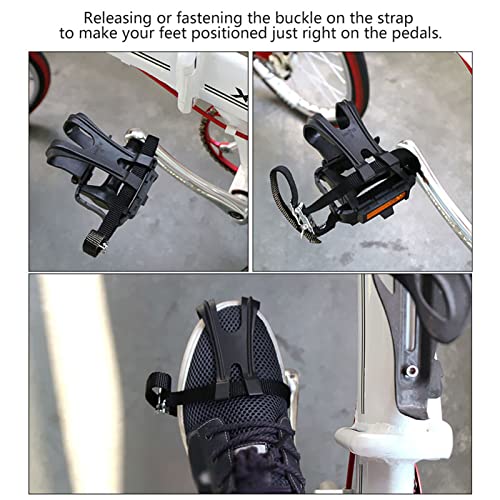 1Pair Bike Pedals, Toe Clips Strap Spindle Bicycle Pedals Mountain Bike Pedals Bike Accessories Bicycle And Spare Supplies 1/2 Inch Spindle Thread With Toe Cages Bike Pedals With Straps #TOP3