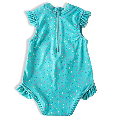Maiô Estampado, Tip Top, Meninas, Verde Agua, 8