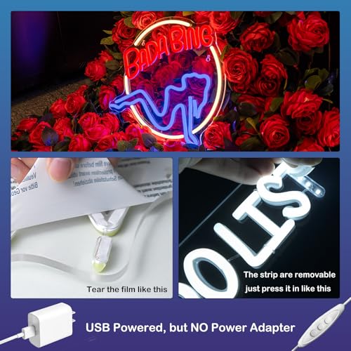 Image of Bada Bing Neon Signs Led Sign for Bedroom Sopranos Merch Light up Sign Neon Light Sign with USB /Switch Operated Man Cave Led Neon Sign for Wall Decor Bar Club Party Bedroom