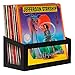 Hudson Hi-Fi Wall Mount Vinyl Record Storage 25-Album Display Holder - Black Satin - One Pack