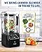 CRANDDI Quiet Commercial Blender with Soundproof Shield, 2200 Watt Professional Blenders for Kitchen with 80oz Jar and Self-Cleaning, High-Speed Blenders K90 Black