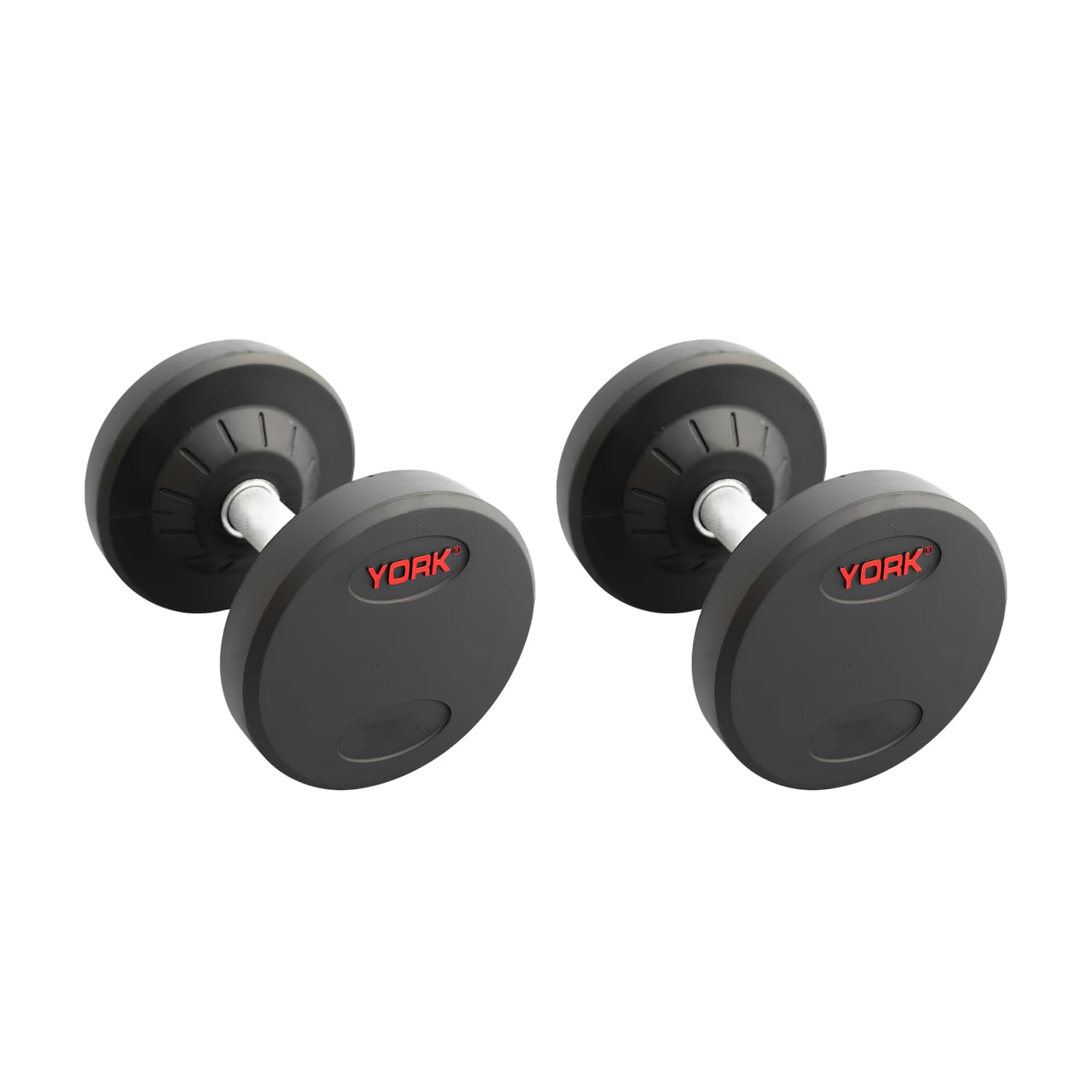 York Barbell Pro Style Dumbbell 30mm Knurled Chrome Handles Virgin Rubber Coating Solid Steel Core Durable Professional Weights