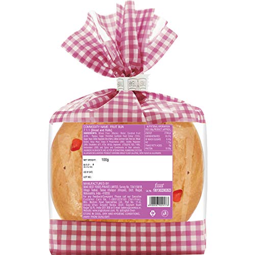 Image of English Oven Fruit Bun Bread, 100 g