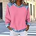 Women's Denim Patchwork Waffle Shirts, Long Sleeve Lapel Y2K Comfy Tops Casual Daily Clothes