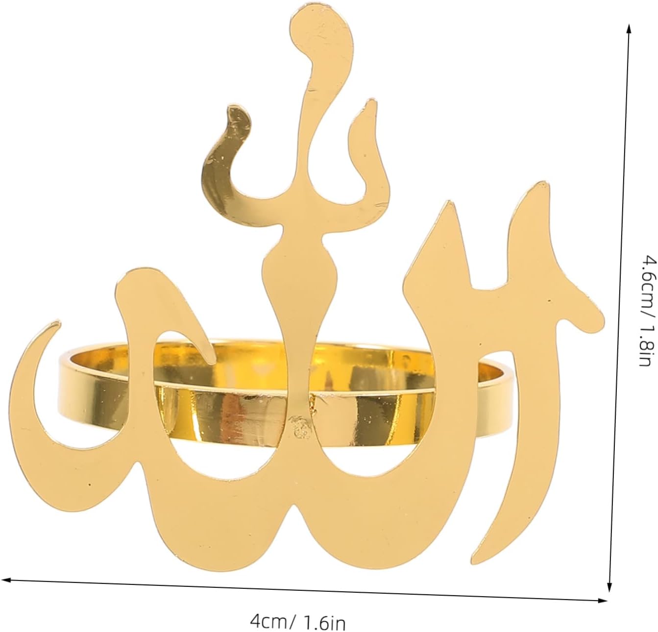 MAGICLULU Creative Gold Napkin Rings 4-Piece Metal Serviette Holders for Wedding Banquet Table Decor Elegant Dining Table Accessories