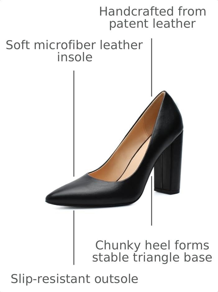 Image of Unisex High Heels for Men and Women 4.7 Inch Chunky Block Heels