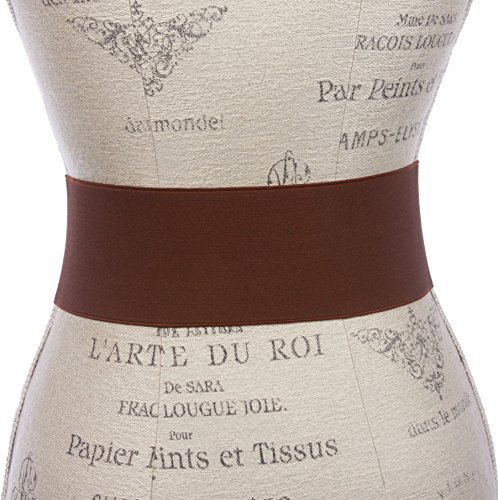 Women's 3" (75 mm) Wide High Waist Fashion Stretch Belt with Ring Hook Buckle3