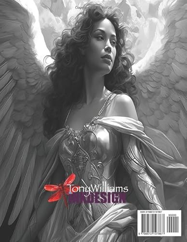 Archangels grayscale adult coloring