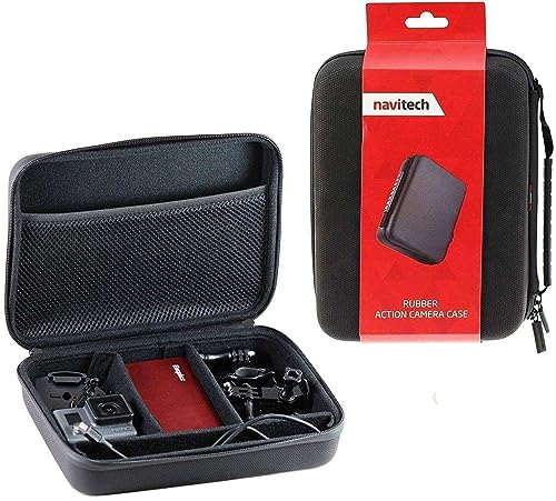 Image of Navitech Black Action Camera Hard Case - Compatible with SJACAM SJ20 Dual Lens Action Camera