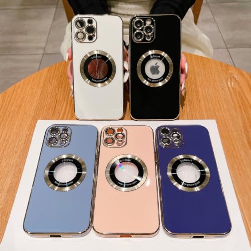 Étui de luxe magnétique pour iPhone 11 Pro avec protection caméra plaquée - 3