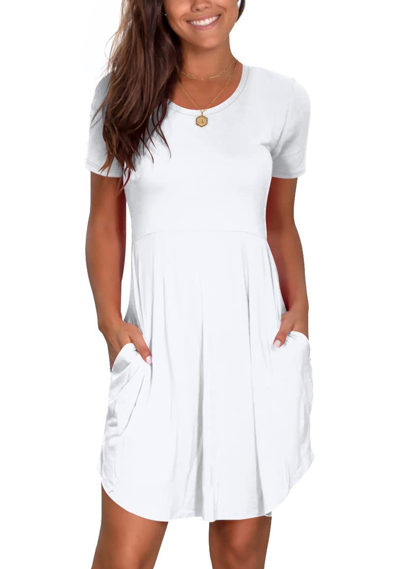 Nova In Sky Women's 2026 Casual Dresses Short Sleeve Summer Dress Loose Fit Sundress with Pockets