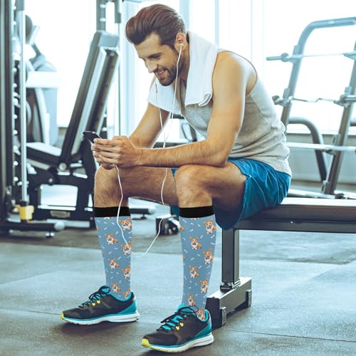 Image of Wusikd Cats Compression Socks for Women and Men Circulation Cute Long Socks for Athletic Running 1