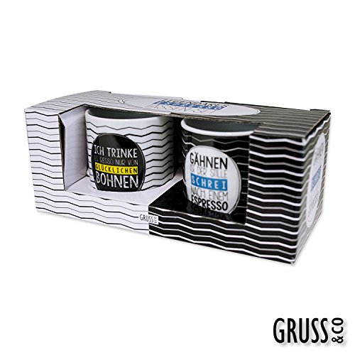 Gruss & Co 43798 tazzine da caffè con Scritta in