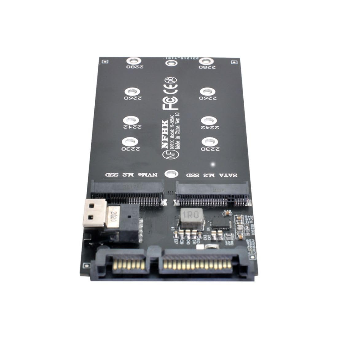 chenyang M.2 NVME to SFF-8654 ＆ NGFF SSD to SATA 2 in 1 Combo Adapter with SFF-8654 Cable for Mainboard Internal Expansion (Not Work NVME SSD to SATA)